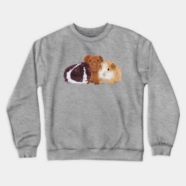 Three Guinea Pigs Crewneck Sweatshirt by ahadden